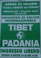 Manifesto partita Padania-Tibet