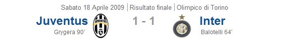 18/04/2009 Juventus - Inter 1-1