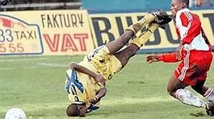 foto divertente calciatore