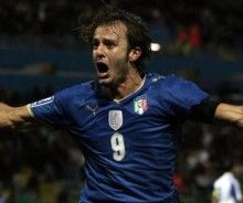 Alberto Gilardino tripletta in Italia-Cipro 3-2 del 14-10-2009