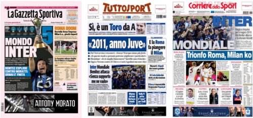 Rassegna Stampa 19/12/2010 giornali sportivi