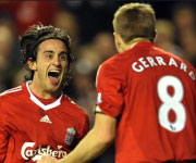 Alberto Aquilani e Steven Gerrard Liverpool 2009 2010