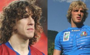 Carles Puyol e Mirco Bergamasco