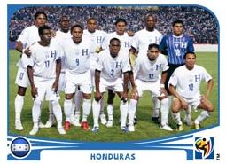 Figurina Panini Honduras Mondiali 2010