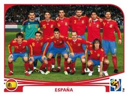 Figurina Panini Spagna Mondiali 2010