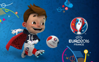 Super Victor mascotte Euro 2016 Francia