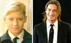 Francesco Totti da piccolo e oggi