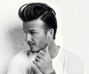 David Beckham capelli all'indietro 2014