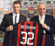 presentazione Beckham Milan 2008 maglia 32