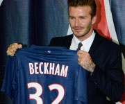 Presentazione Beckham Paris Saint Germain maglia 32