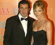 Luis Figo e la moglie Helen Svedin