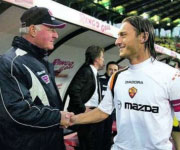 Carlo Mazzone e Francesco Totti