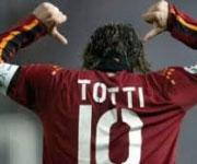 Francesco Totti capitano AS Roma maglia numero 10