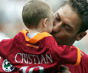 Francesco Totti e il figlio Cristian Totti